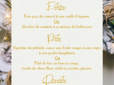 Menu Noël 2025